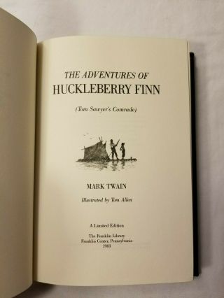 1983 Franklin Limited Edition The Adventures Of Huckleberry Finn Mark Twain