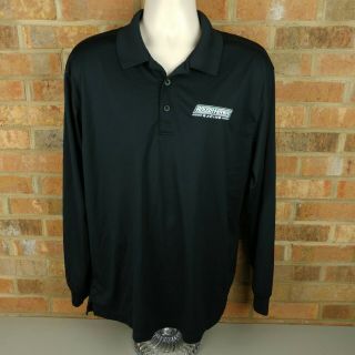 Roush Fenway Ford Racing Long Sleeve Polo Shirt Team Issued Men 