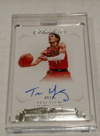 Encased 2018 - 19 Flawless Rookie Autographs Trae Young 9/25