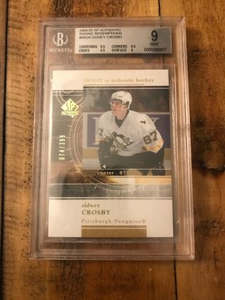 2004 - 05 Ud Sp Authentic Rookie Redemptions Sidney Crosby Rr24 Rc 74 /399
