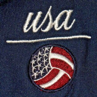 Womens Vintage Blue Nike Team Issued Usa Olympic Volleyball Jersey Size L