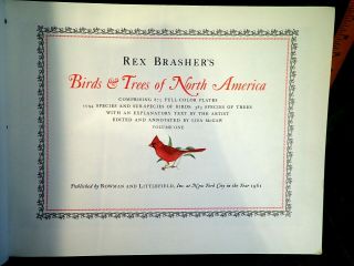 Rex Brasher ' s Birds & Trees of North America,  Vols 1 & 2 - 1962 Hardcover Folios 2