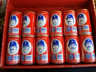 12 - Vintage Coca Cola 1984 Detroit Tigers Cans Pitcher Coke Mlb Baseball Gibson