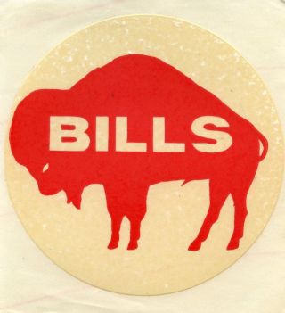 Buffalo Bills Football Team Issued Sticker Vintage 1973 Rare See Scan Image