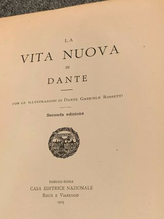 La Vita Nuova by Dante Illustrated by D.  G.  Rossetti 1903 2