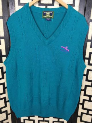 Vintage Pebble Beach Golf Links 90s Green Sweater Vest Men’s Xl