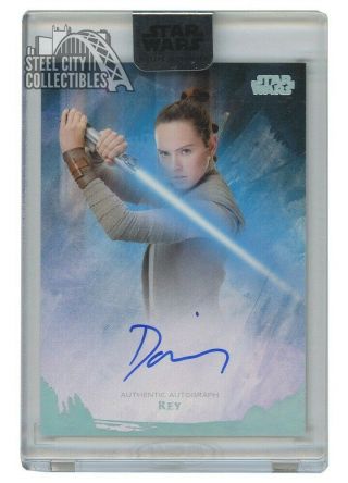 Daisy Ridley Rey 2018 Topps Star Wars Stellar Signatures Autograph 36/40