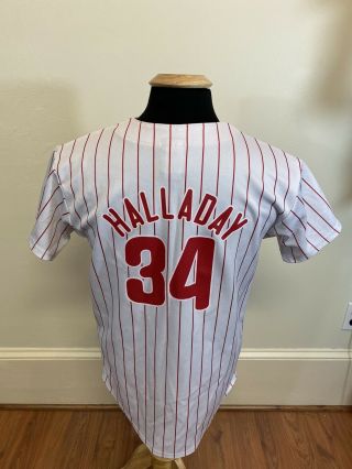 Roy Halladay 34 Philadelphia Phillies Home Jersey Majestic Sz Youth Xl