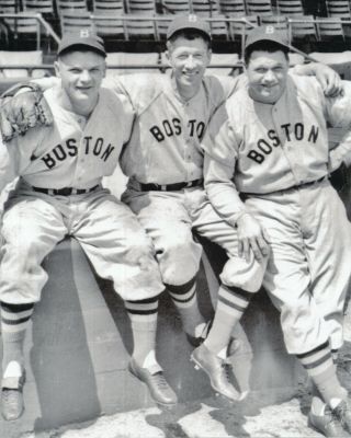 Jimmie Foxx,  Lefty Grove,  Joe Vosmik 8x10 Photo Boston Red Sox