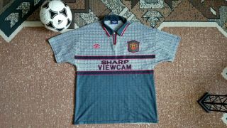 Manchester United 1995 - 1996 Umbro Away Football Soccer Shirt Jersey L