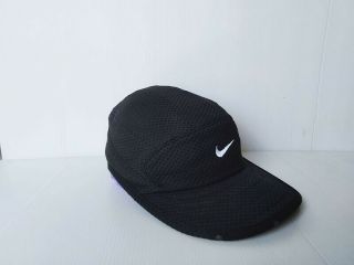 Vintage Nike Fit Black Cap Hat Mesh Air Cool Adjustable " There Is No Finish Line