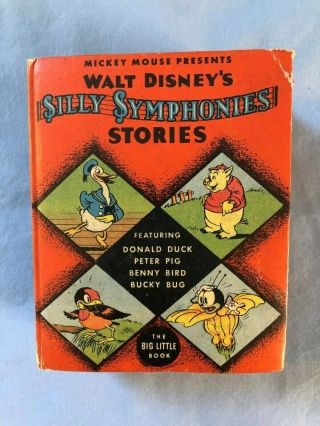 Big Little Book 1111 Silly Symphonies Stories (1936) Walt Disney Early Donald