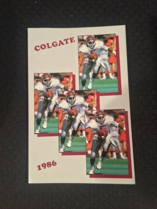 1986 Colgate University College Football Media Guide Ex - Mt - Nm