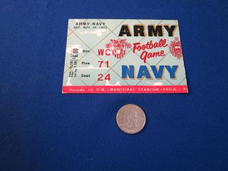 1952 Football Ticket Stub - Army Vs Navy