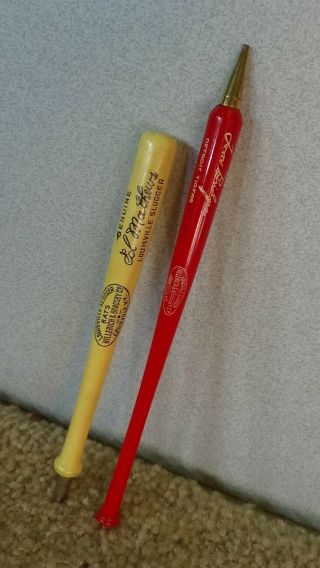 2 Old Tom Bridges Detroit Tigers/ed Mathews Baseball Bat Mechanical Pencils