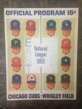 (2) 1969 Chicago Cub Programs / Scorecards Vs Phillies 2nd/3rd Games Of The Yea