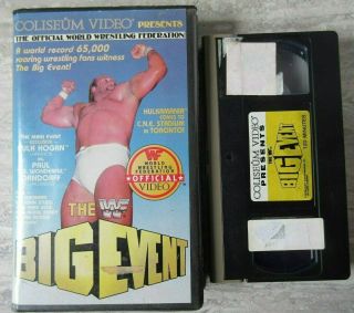Old 1986 Wwf Wrestling The Big Event Vhs Coliseum Video Hulk Hogan