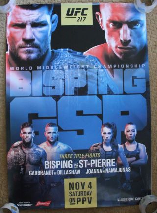 Official Ufc 217 Bisping Vs Gsp Poster 27x39 (near)