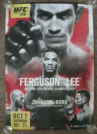 Official Ufc 216 Ferguson Vs Lee Poster 27x39 (near)