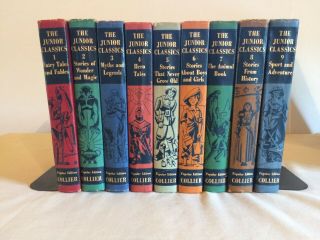 Colliers Junior Classics The Young Folks Shelf Of Books,  1955 56 Hc 9 Volume Set