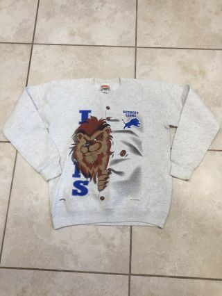 Vintage 1994 Detroit Lions Football Sweatshirt Sz M