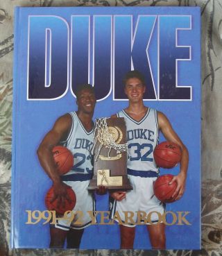 Duke Blue Devils Basketball Yearbook 1991 - 92 1992 Hardback Book Nat Champs