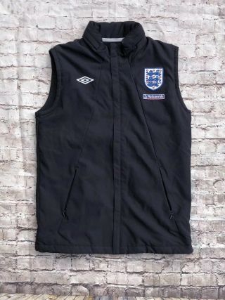 Mens England Soccer Jersey National Team Umbro Vest With Hoodie Size Small