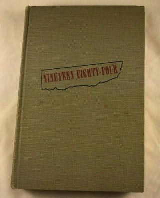 George Orwell Nineteen Eighty Four 1984 Harcourt Brace And Co Edition 1949