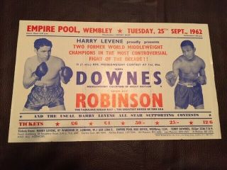 Sugar Ray Robinson Vs.  Terry Downes Boxing Flyer