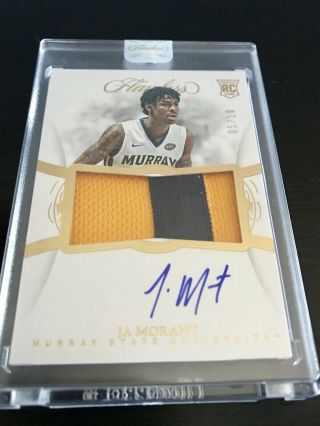 5/10 Ja Morant 2019 - 20 Flawless Gold Patch Autograph Auto Murray State Rpa Wow