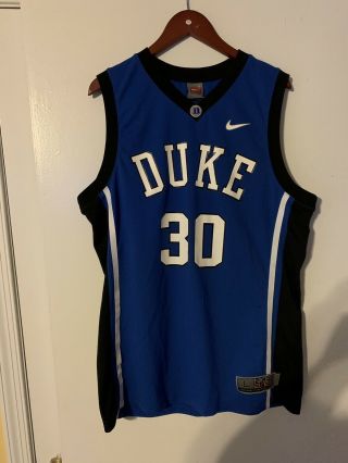 Nike Elite Team Duke Blue Devils Basketball Jersey 30 Blue Size L
