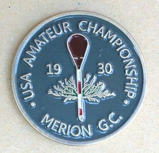Us Amateur 1930 1 " Coin Golf Ball Marker Bobby Jones - Merion Golf Club