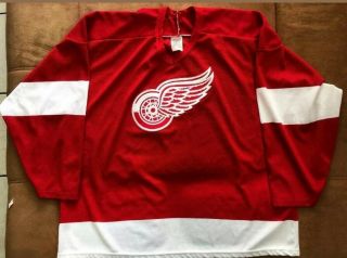 Authentic Detroit Red Wings Nhl Hockey Ccm Red Jersey Size Adult Xl