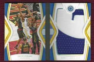 2018 - 19 Opulence Kevin Durant Jersey Book 8/12 Game Worn Game 3