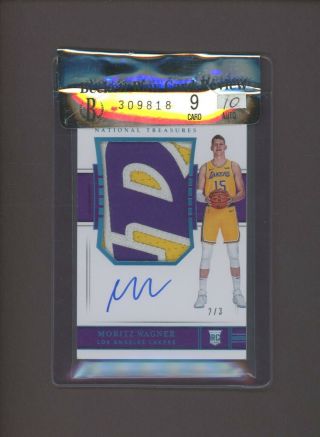 2018 - 19 National Treasures Blue Moritz Wagner Rpa Rc Patch /3 Bgs 9 Rcr 10 Auto