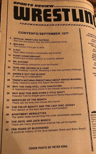 1977 SPORTS REVIEW WRESTLING MCDANIEL SUPERSTAR GRAHAM ANDRE THE GIANT SHEIK HOF 2