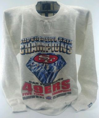 1994 - Starter San Francisco 49ers Bowl Xxix Champions Sweatshirt Size Xl