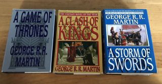 A Game Of Thrones,  A Clash Of Kings,  A Storm Of Swords Hb Book Club 1st Edition