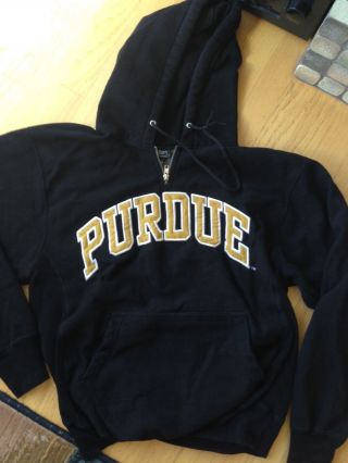 Vintage Purdue Hooded Sweatshirt,  Sewn Size L Black – Euc