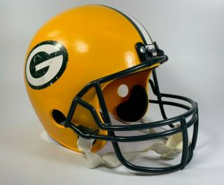 Vintage Green Bay Packers Toy Football Helmet 87 Yellow Plastic Toy