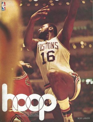 1974 Buffalo Braves Vs.  Detroit Pistons Nba Hoop Basketball Program Fwil