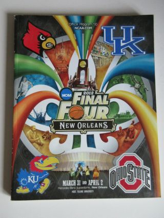 2012 Final Four March Madness Program Kentucky Louisville Kansas Ohio State