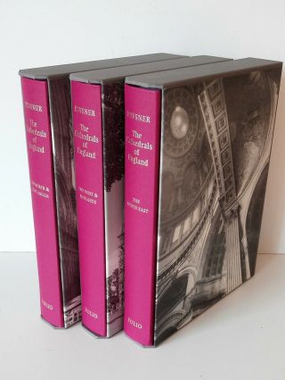 Folio Society Pevsner The Cathedrals Of England In Three Volumes With Slip Cases