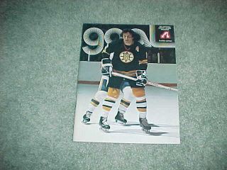 1974 Boston Bruins V Atlanta Flames Hockey Program Phil Esposito Cover