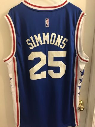 Ben Simmons Philadelphia 76ers Blue Jersey XXL 2
