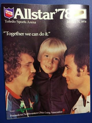 1978 Ihl All Star Game Program At Toledo Sports Arena,  Paul Tantardini On Cover