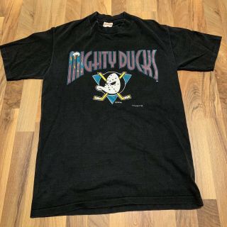 Vtg Nutmeg Nhl Anaheim Mighty Ducks T Shirt Xl Single Stitched