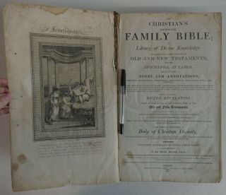 1807 King James Holy Bible Old Testament Folio Religion 38 Plates