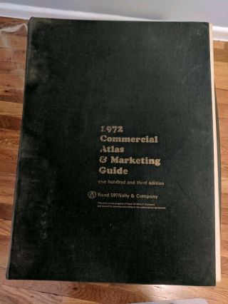 Rand Mcnally 1972 Commercial Atlas And Marketing Guide