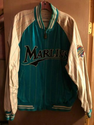 Vintage Mirage Mlb Florida Marlins 1997 World Series Reversible Jacket (size L)